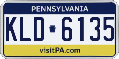 PA license plate KLD6135