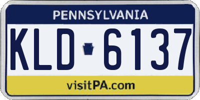 PA license plate KLD6137