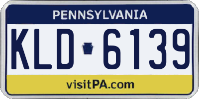 PA license plate KLD6139