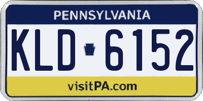 PA license plate KLD6152