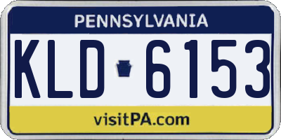 PA license plate KLD6153