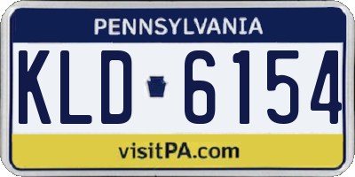 PA license plate KLD6154