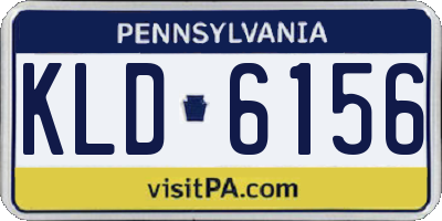 PA license plate KLD6156