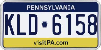 PA license plate KLD6158