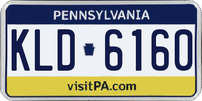 PA license plate KLD6160
