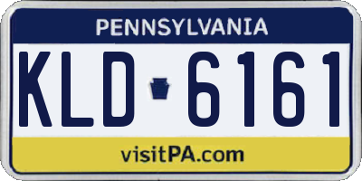 PA license plate KLD6161