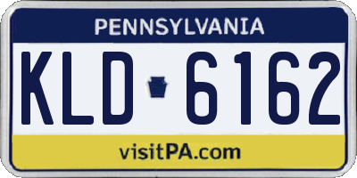 PA license plate KLD6162