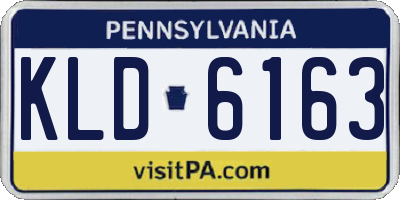 PA license plate KLD6163