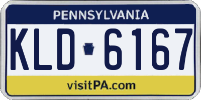 PA license plate KLD6167
