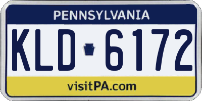 PA license plate KLD6172