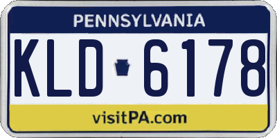 PA license plate KLD6178
