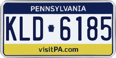PA license plate KLD6185