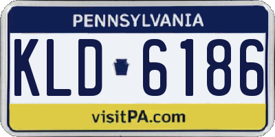 PA license plate KLD6186