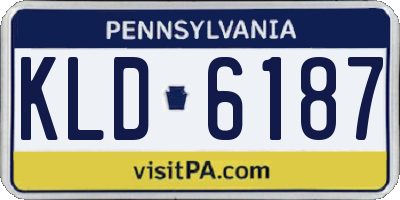 PA license plate KLD6187