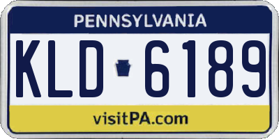 PA license plate KLD6189