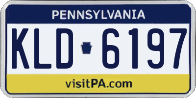PA license plate KLD6197