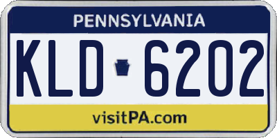 PA license plate KLD6202
