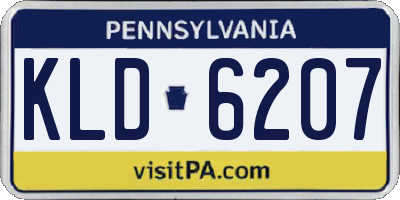 PA license plate KLD6207