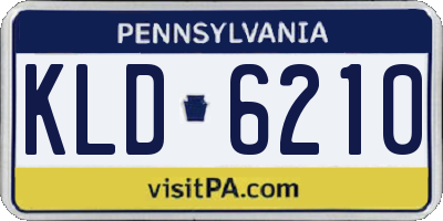 PA license plate KLD6210