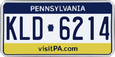 PA license plate KLD6214