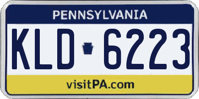 PA license plate KLD6223