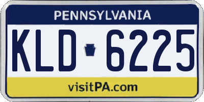 PA license plate KLD6225