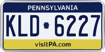PA license plate KLD6227
