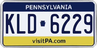 PA license plate KLD6229