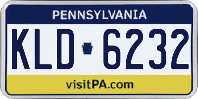 PA license plate KLD6232