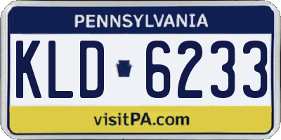 PA license plate KLD6233