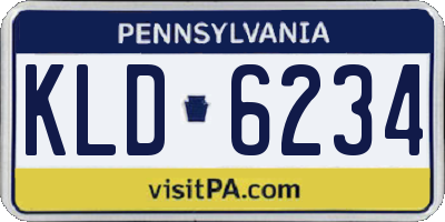 PA license plate KLD6234