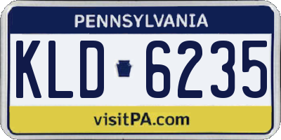 PA license plate KLD6235