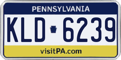 PA license plate KLD6239