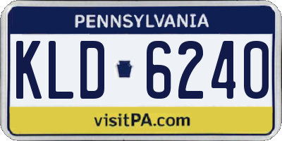 PA license plate KLD6240