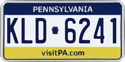 PA license plate KLD6241