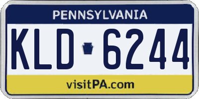 PA license plate KLD6244