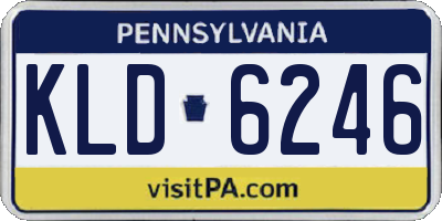 PA license plate KLD6246