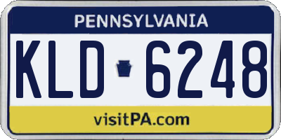 PA license plate KLD6248