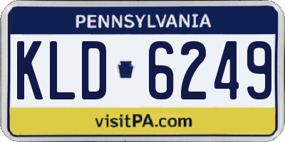 PA license plate KLD6249