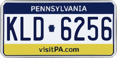 PA license plate KLD6256