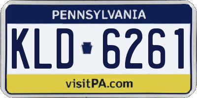 PA license plate KLD6261
