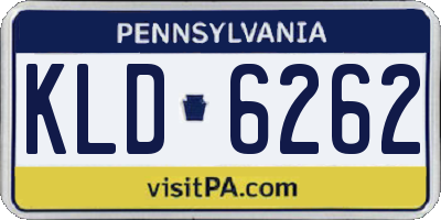 PA license plate KLD6262
