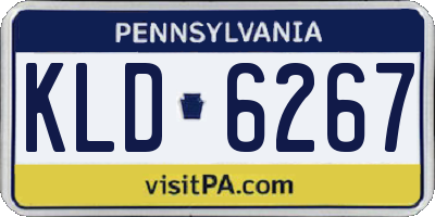 PA license plate KLD6267