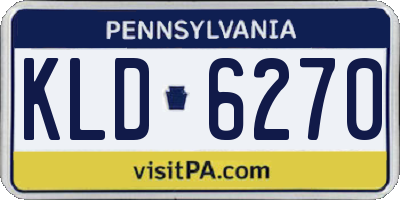 PA license plate KLD6270