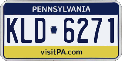 PA license plate KLD6271