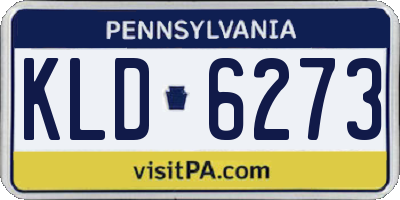 PA license plate KLD6273