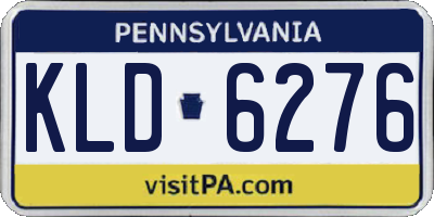 PA license plate KLD6276