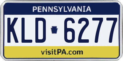 PA license plate KLD6277