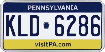PA license plate KLD6286