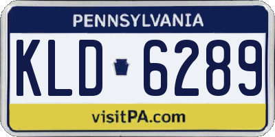 PA license plate KLD6289